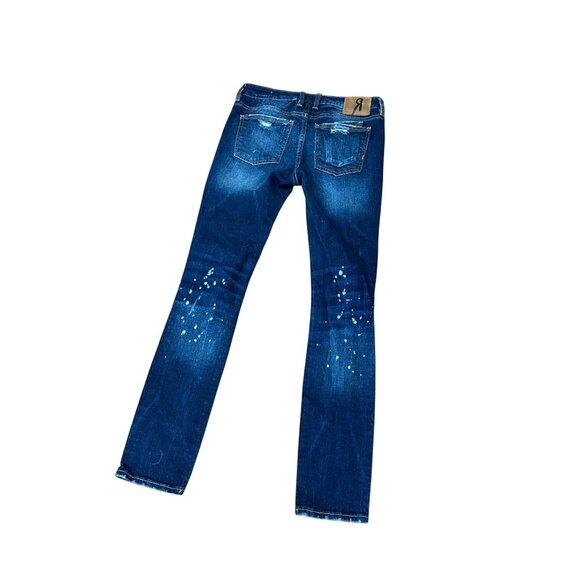 Rock Revival Remix Distressed Skinny Jeans Size 25 Destroyed denim - Picture 3 of 7